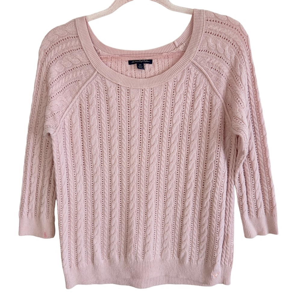 Pure Cotton Wool Aran Fisherman Cable Knit Sweater
